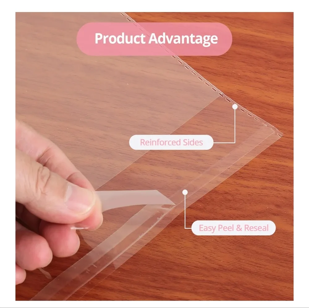 Bundle of 30 Clear Self-Sealing Bags – 3 Sizes – 9x12, 12x16, 14x18 10 Of Each - Picture 8 of 9